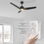 Ventilateur de plafond intelligent à 3 pales avec lumière DEL-403107346-460855263
