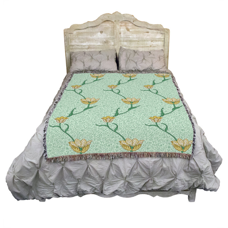Couverture de jardin William Morris, L 72 po x L 54 po, Menthe