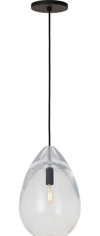 Alina Accent Pendant, 156.5" H x 8.5" W x 8.5" D, Nightshade Black, LED Lamp