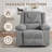 Oversized 360° Swivel Rocker Recliner with Massage & Heating, Single Sofa Chair for Living Room-942945878