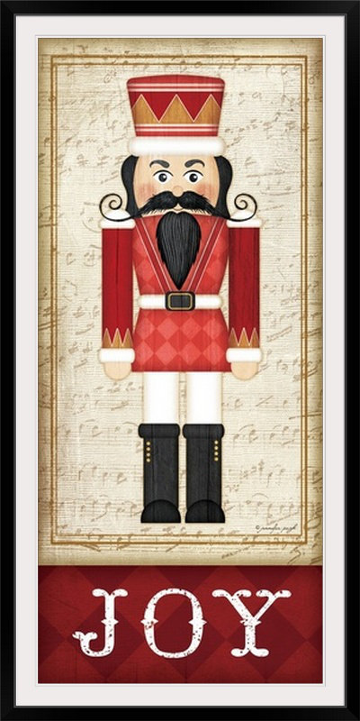 « christmas art », casse-noisette joy» par jennifer pugh, impression, Cadre blanc, H 44 po x l 24 po x P 1 po