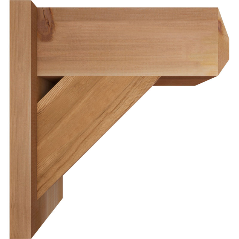 Artisan traditionnel en bois rustique, P 18 po x H 18 po, Cèdre rouge occidental l 7 1/2 po (lisse)
