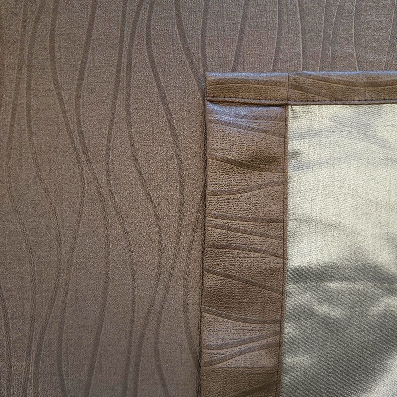 Room Darkening Curtain Pair, 168cm Width x 183cm Drop, Brown