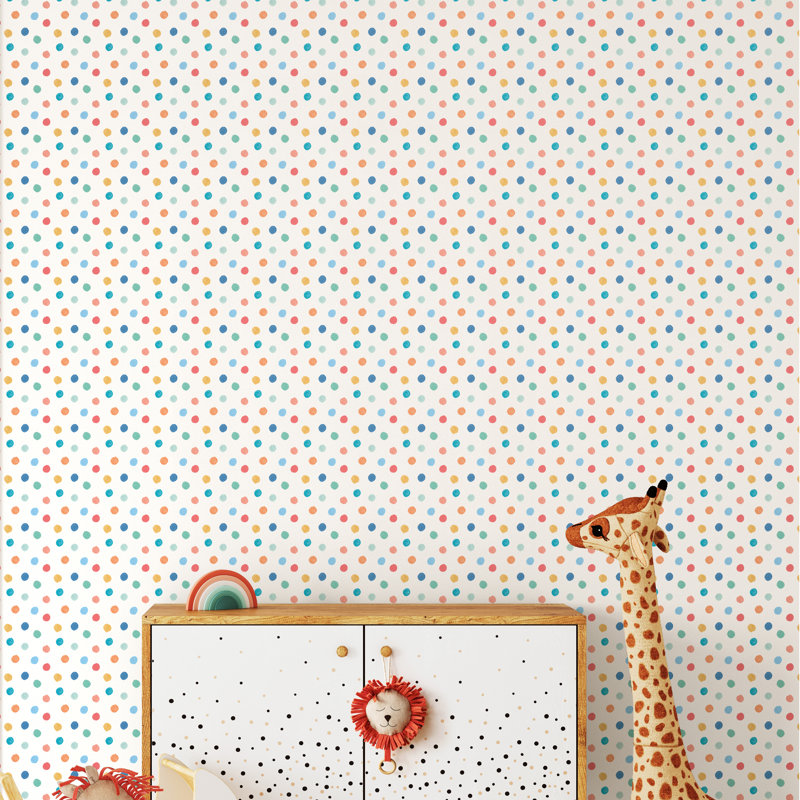 Hoopla Walls Dotty Teal Mix 10m Wallpaper