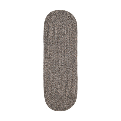 Seline Solid Color Braided Gray Indoor/Outdoor Area Rug