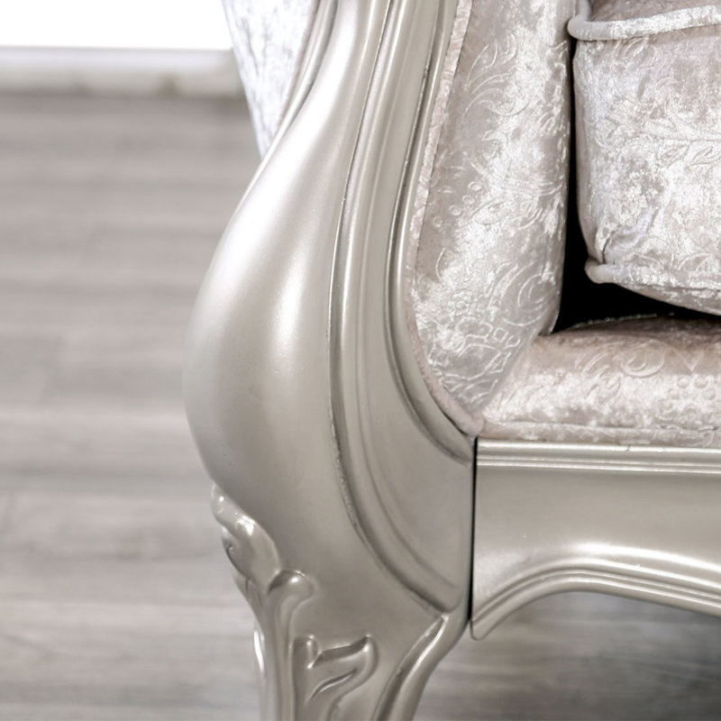 Tarver Upholstered 84.5'' Sofa, White, White Polyester