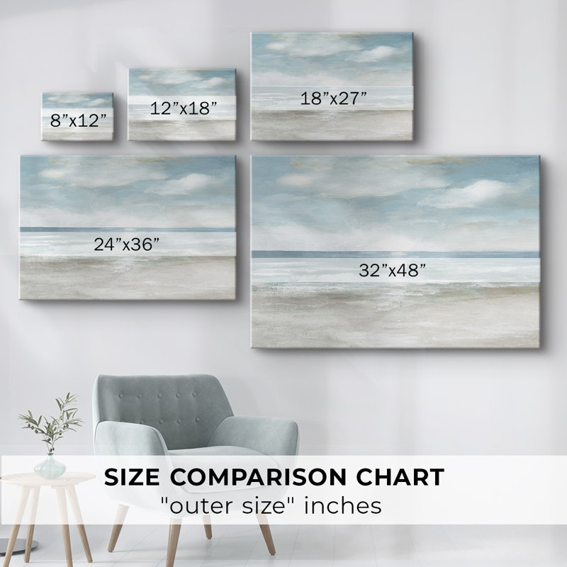 Mer sereine - Cavas enveloppés de galerie, 40 x 60