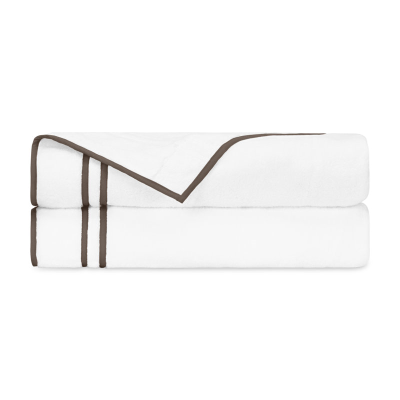 Ribbons Bath Towel Set, White/Ricco
