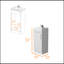 Meuble-lavabo en mélamine avec 1 porte Madrid