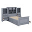 Lit plateforme avec armoire verticale et tiroirs tout-en-un-875720522