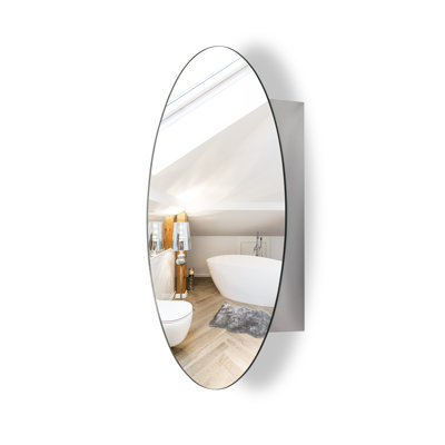 Fife 450mm W 650mm H Surface Frameless Medicine Cabinet Mirror 1 Fixed