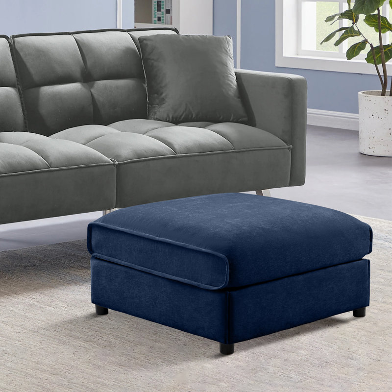 Banc de rangement en tissu chenille avec compartiment caché, repose-pieds multifonctionnel pour le salon, la chambre à coucher ou le bureau, design élégant et peu encombrant