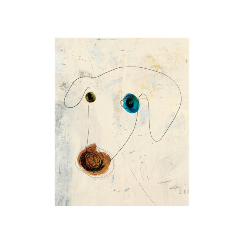 Ruff Life I Painting by Charlotte Perkins, Brush Gel, 50" H x 40" W x 1.5" D