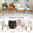 Engstrom Upholstered Dining Chairs Set Of 6, Modern Dining Room Kitchen Side Chair With Padded Seat & Wood Legs, Cream-1401313527-1401313524