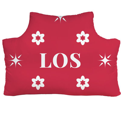 LA White Red White Headboard Pillow Twin 39.5 inch x 29.5 inch