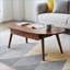 Table basse Mid-Century moderne en chêne massif pour petits espaces, facile à assembler Finition non toxique