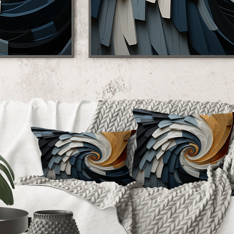 Coussin Geometric Spiral III - Abstract Spirals