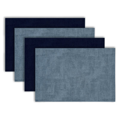 Ensemble de 4 napperons de table de salle à manger résistants à la chaleur de 12 po x 18 po pour 4 ensembles de cuisine et de salle à manger de style campagnard, bohème et moderne Facile à nettoyer, durable et élégant