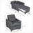 Convertible Sleeper Sofas | 3-in-1 Single Pull Out Bed for Dorms Small Spaces | Adjustable Backrest | Dark Grey | Polyester