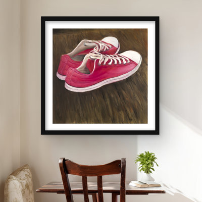 Sneakers - Vintage Framed Matted Print for Living Room Decor