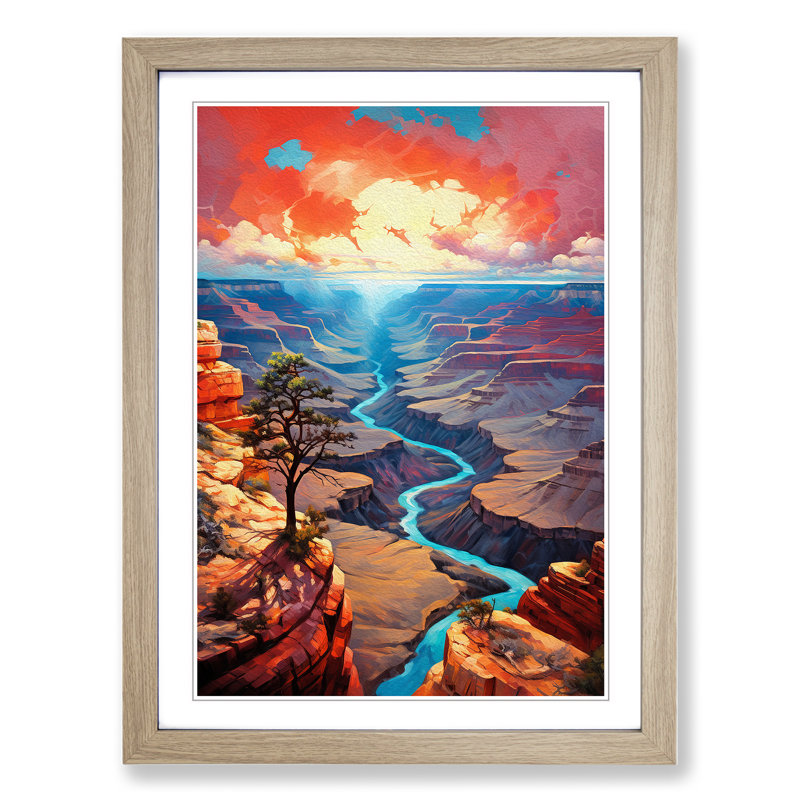 Grand Canyon Tachisme No.2 - 31722 Piece Single Picture Frame Print on Wood