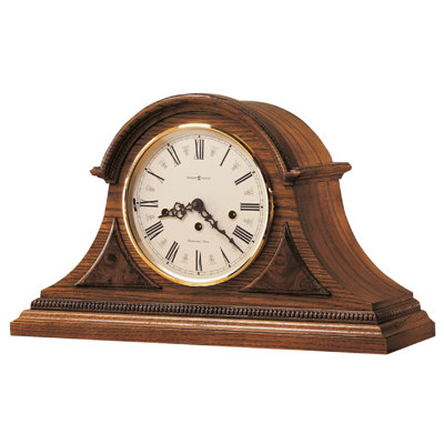 Roman Numeral Solid Wood Manufactured Wood Mechanical Tabletop Clock