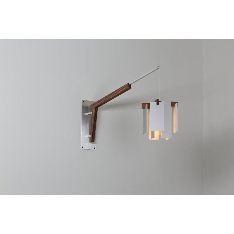Base ou pince de lampe Motus, Thermolaquage noir / noyer teint foncé