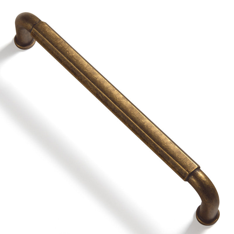 Antique Brass Polished Bar Pull with Mounting Hardware