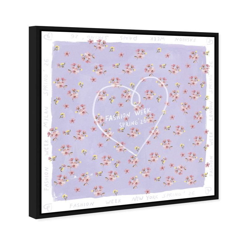 Lilac Spring Fashion Print by Oliver Gal, 13"H x 13"W, Black Floater Frame