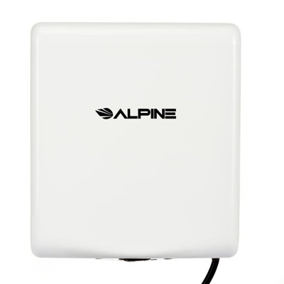 Alpine Industries Willow Commercial White High Speed Automatic Electric Hand Dryer 2 Pack