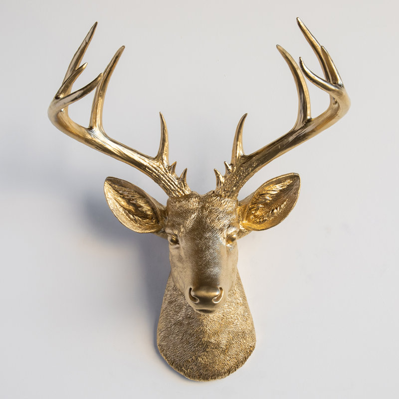 Animals Wall Decor on Resin, Gold