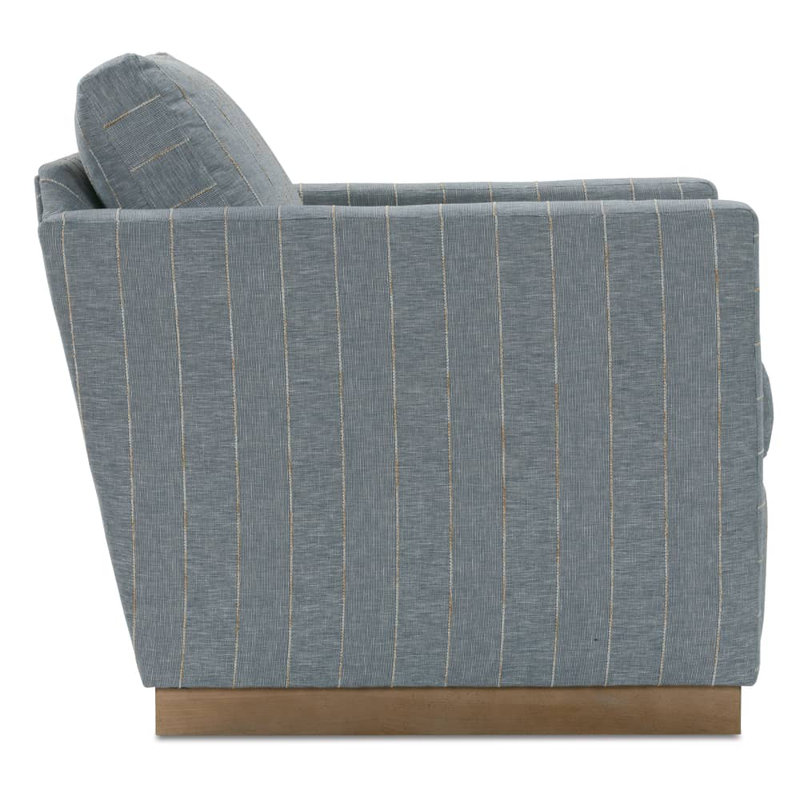 Allie Swivel Chair, Washed Oak, Federal Blue (RA251-52)