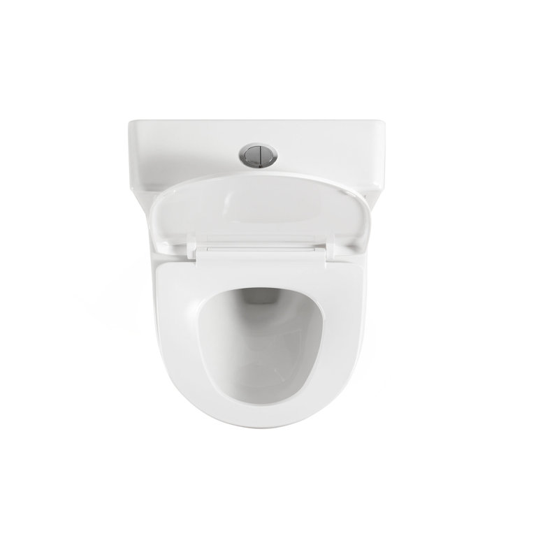 Toilette monobloc 1,1 / 1,6 GPF allongée à hauteur de confort très grande, certifiée CUPC, certifiée WaterSense, céramique, couleur blanche, siège à fermeture en douceur
