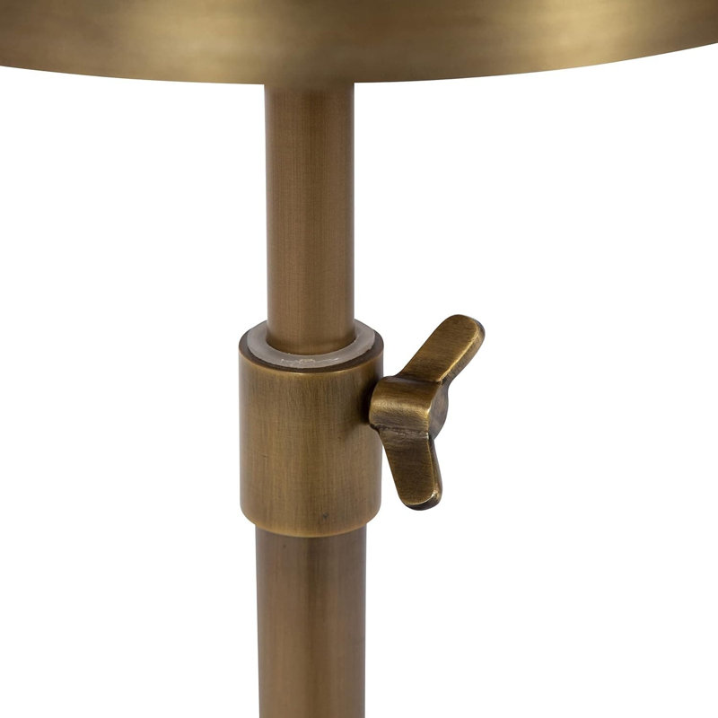 Table piédestal à hauteur ajustable avec motif Sunburst en relief anglais