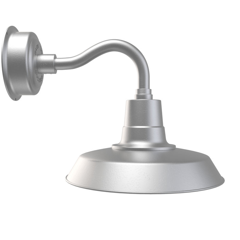 Appliquee à bras 1 lumières Destinee, H 13,53 po x l 14 po x P 29 po, Argent galvanisé