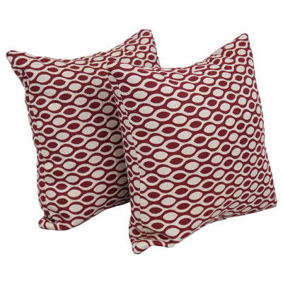 Coussins décoratifs en jacquard 17 po avec insertions (ensemble de 2)