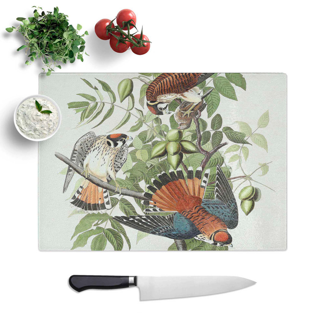Tempered Glass American Sparrow Hawks Chopping Board