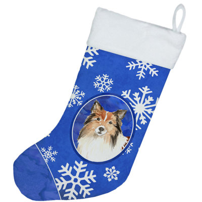 Chaussette de noël winter flocons de noël