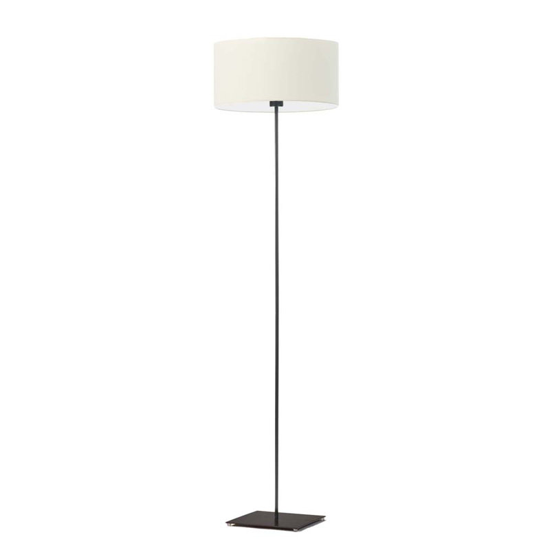 Asawer 156cm Traditional Floor Lamp, Ecru, Black