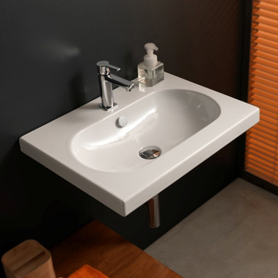 Ceramica Tecla by Nameeks Edo 17.72 " Vitreous China Rectangular Bathroom Sink and Overflow Hole