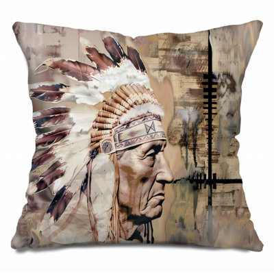 Coussin décoratif réversible en mélange de coton