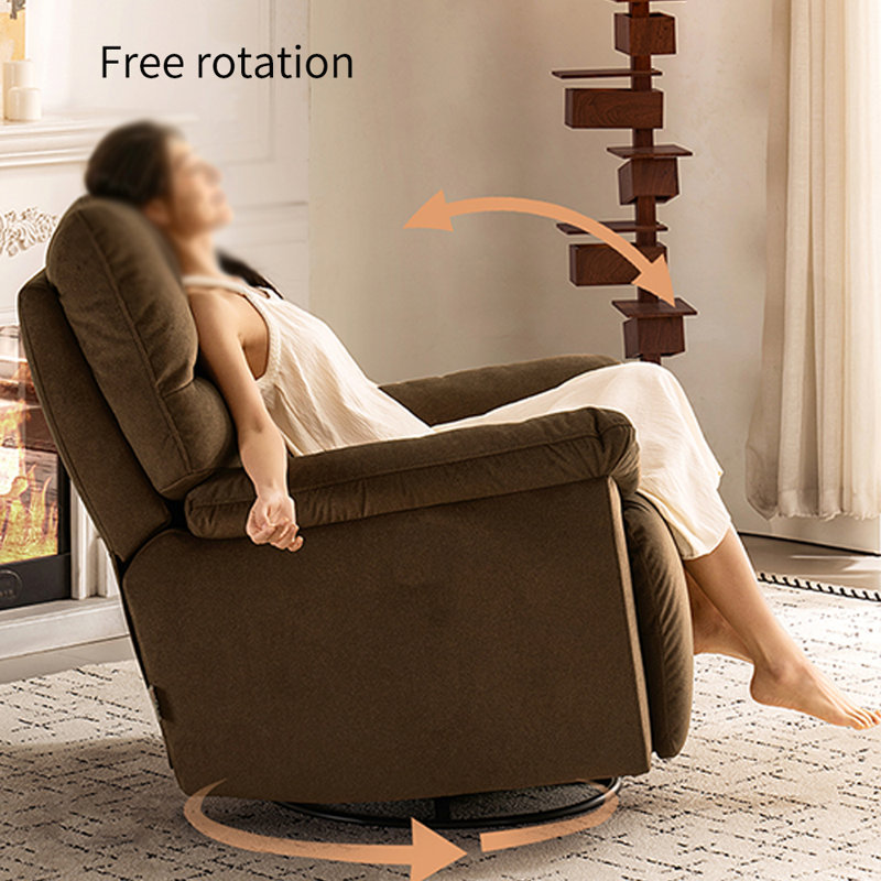 Ergonomic pleated design lounge chair, Coffee