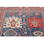 Tapis unique en laine noué à la main bleu / rouge 4 pi 10 po x 6 pi 7 po New Age Haruhi