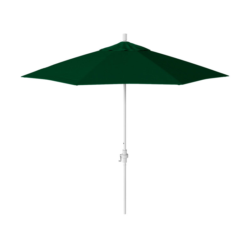 Parasol de marché 108 po, Toile verte Pacifica, Blanc mat