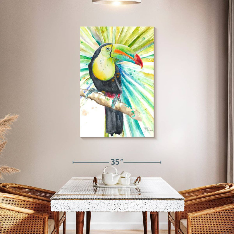 Toucan tropical brillant Brampt, H 45 po x l 30 po