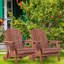 Chaise Adirondack pliante en bois surdimensionnée avec dossier et siège pré-assemblés, chaise de patio en bois pour patio