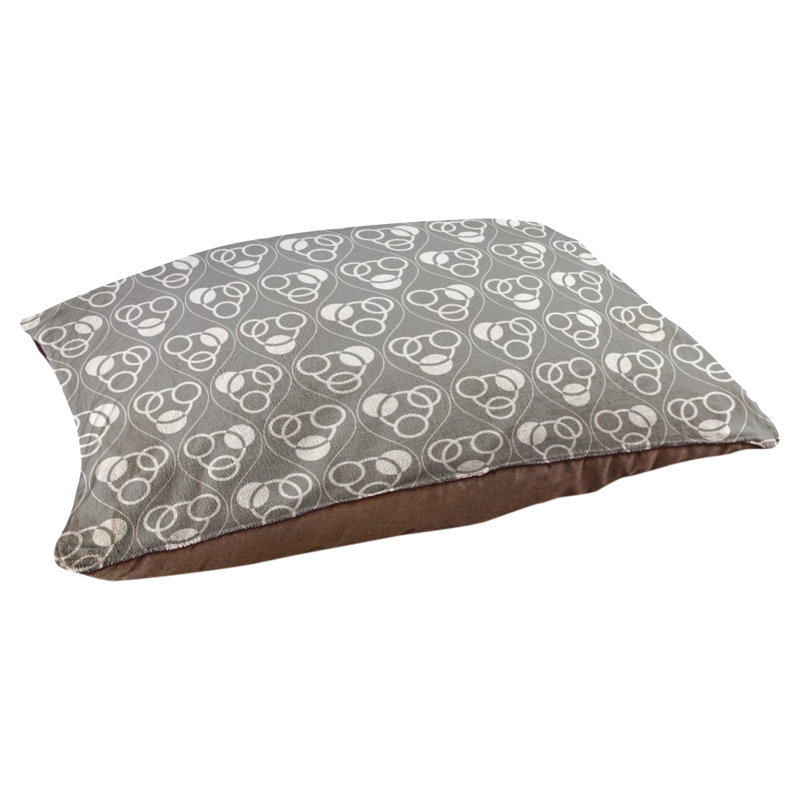 Coussin pour chien Chen, Moyen (l 40 po x P 6,5 po x H 30 po), Gris / blanc