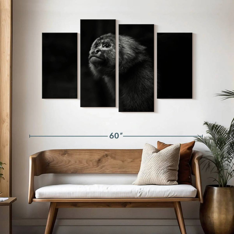 Brampt Capuchin Monkey, 32'' H x 52'' W