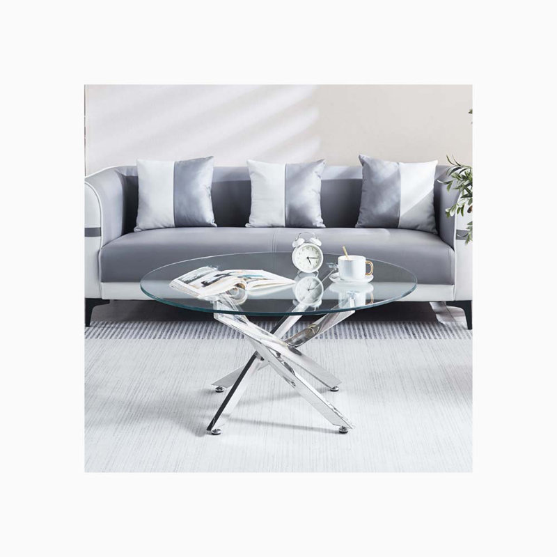 Table de salle à manger Haskle, Argent, L 35 po x L 35 po
