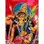 Déesse Durga bénissant Shiva et Krishna | Aquarelle sur papier | Mangaly Ghosh